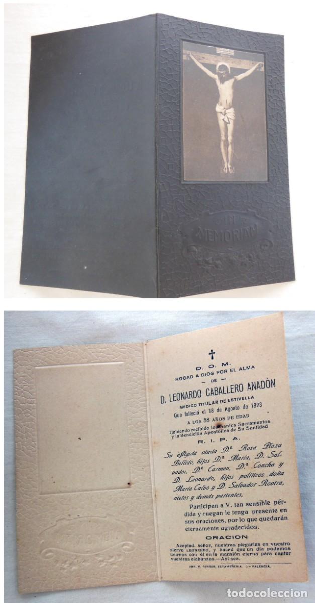 Postales: In Memorian LEONARDO CABALLERO ANAD&Oacute;N, M&eacute;dico titular de Estivella. 1923
