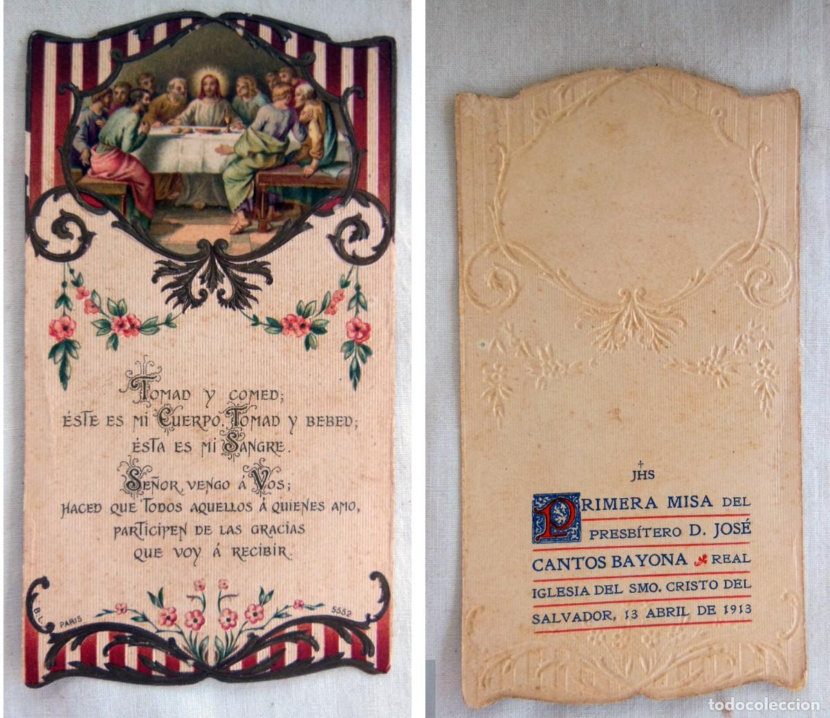 Postales: Primera Misa del Presb&iacute;tero JOS&Eacute; CANTOS BAYONA, 1913