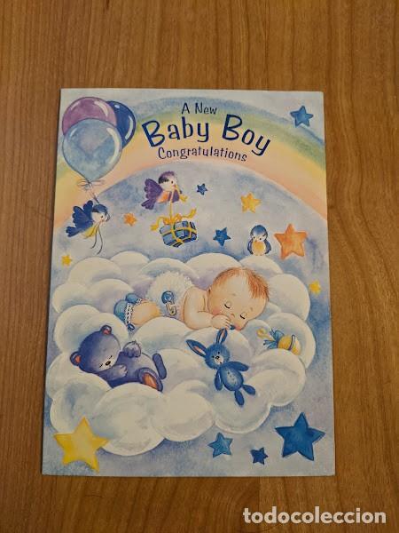 Postales: POSTAL A NEW BABY BOY (MANUSCRITA) - Foto 1