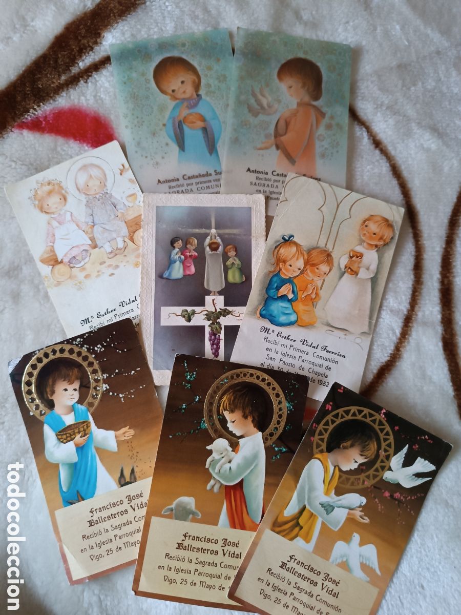 Postales: Lote de recordatorios de comuni&oacute;n - Foto 1