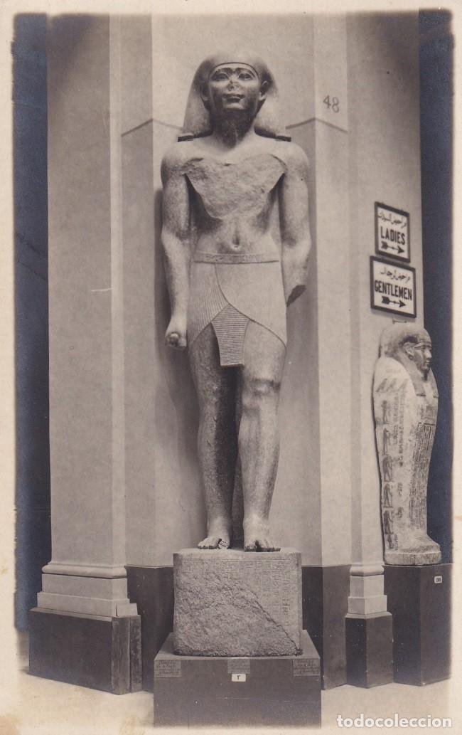 Postales: Antigua postal fotogr&aacute;fica de un museo / Egipto - Fara&oacute;n - Momia