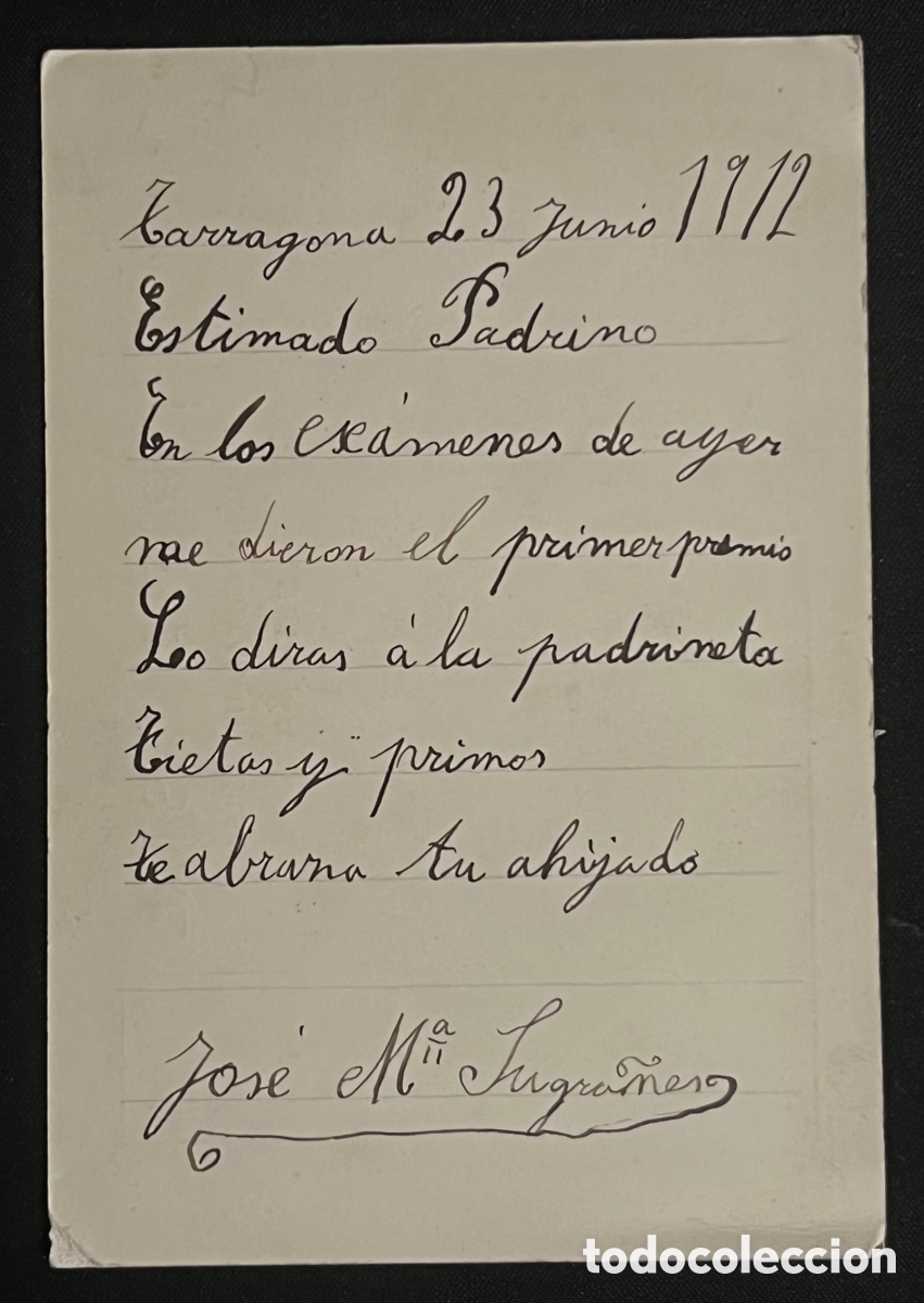 Postales: TARJETA POSTAL - UNI&Oacute;N POSTAL UNIVERSAL - CIRCULADA EN TARRAGONA EN 1912 - Foto 2