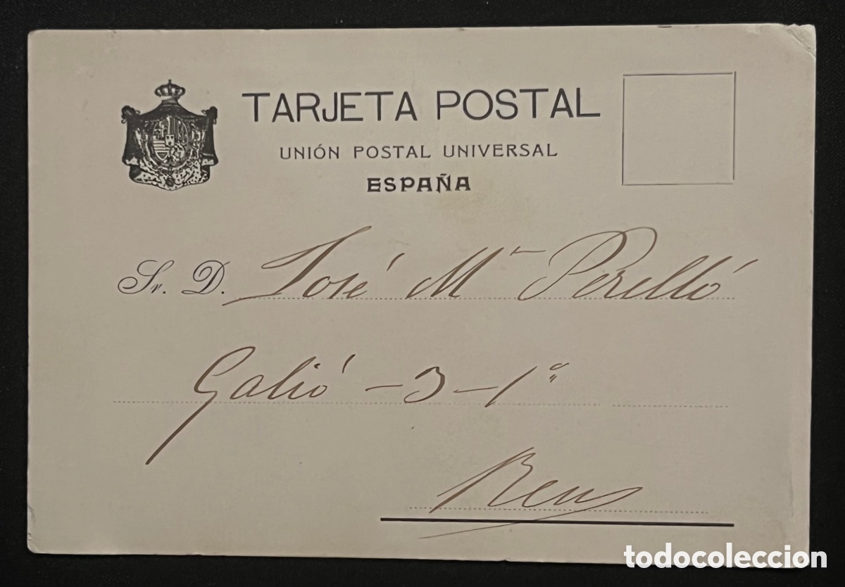Postales: TARJETA POSTAL - UNI&Oacute;N POSTAL UNIVERSAL - CIRCULADA EN TARRAGONA EN 1912 - Foto 1