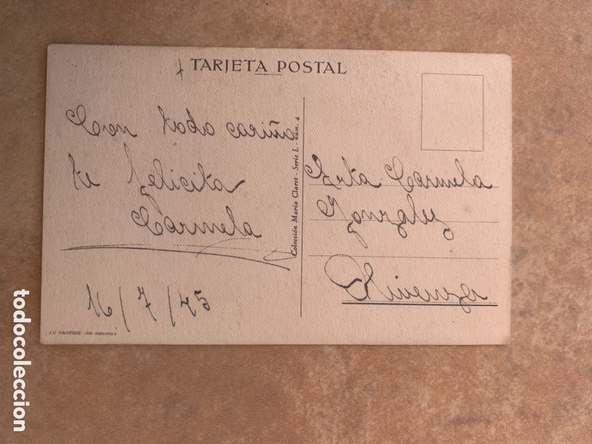 Postales: Tarjeta postal 1945. - Foto 2