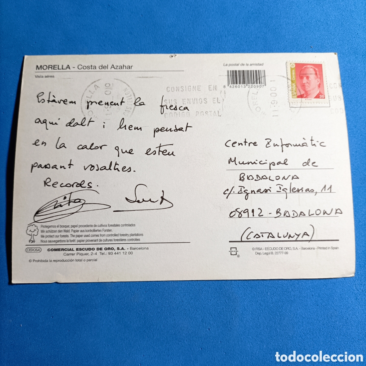 Postales: Postal circulada. Morella - Costa de Azahar - Foto 2