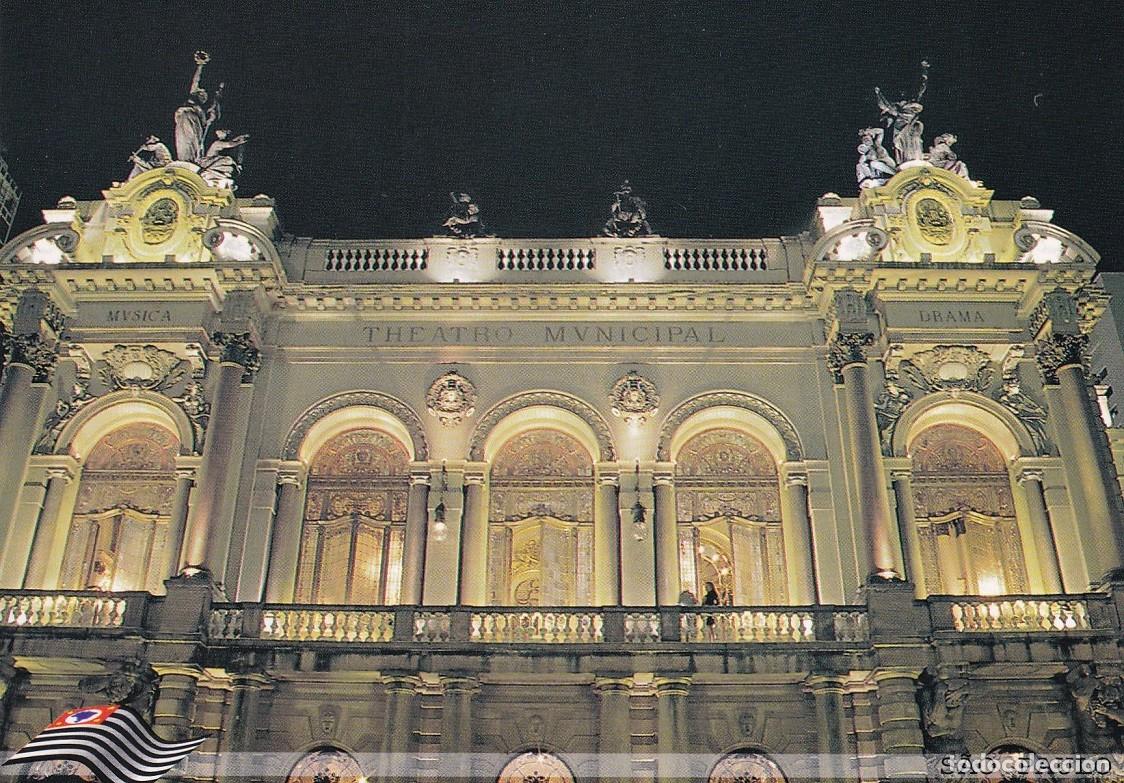 Postkarten: Sao Paulo 450 anos / 442 S&eacute;rie 2004 - Teatro Municipal &middot; Foto: Roberlandes O. Coelho