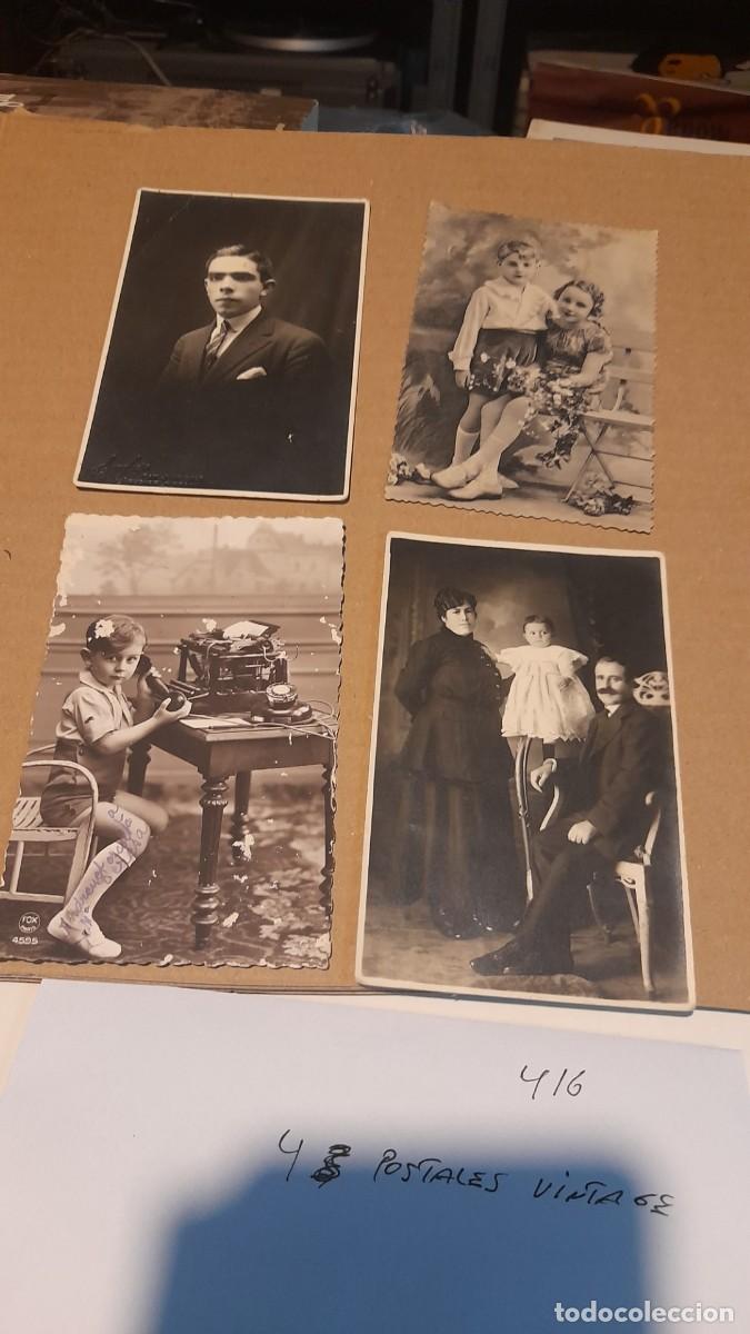 Postales: 4 POSTALES VINTAGE RETRATOS - Foto 1