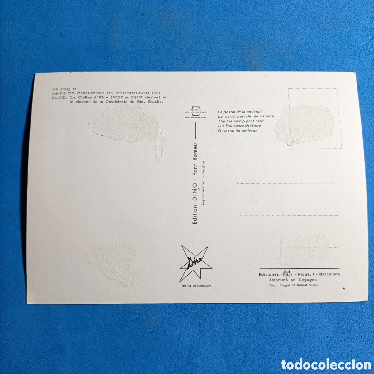 Postales: POSTAL SIN CIRCULAR. 1013 E. - ELNE - Foto 2