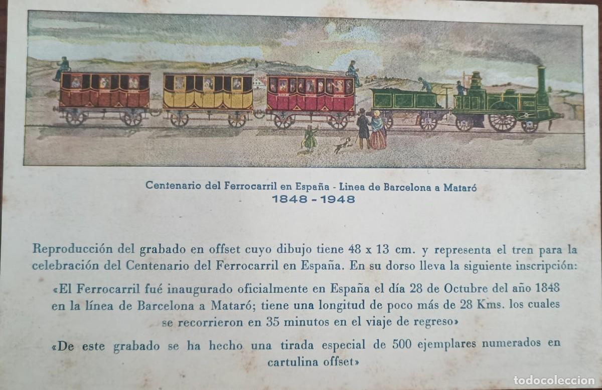 Postales: Postal Centenario Ferrocarril - Foto 1