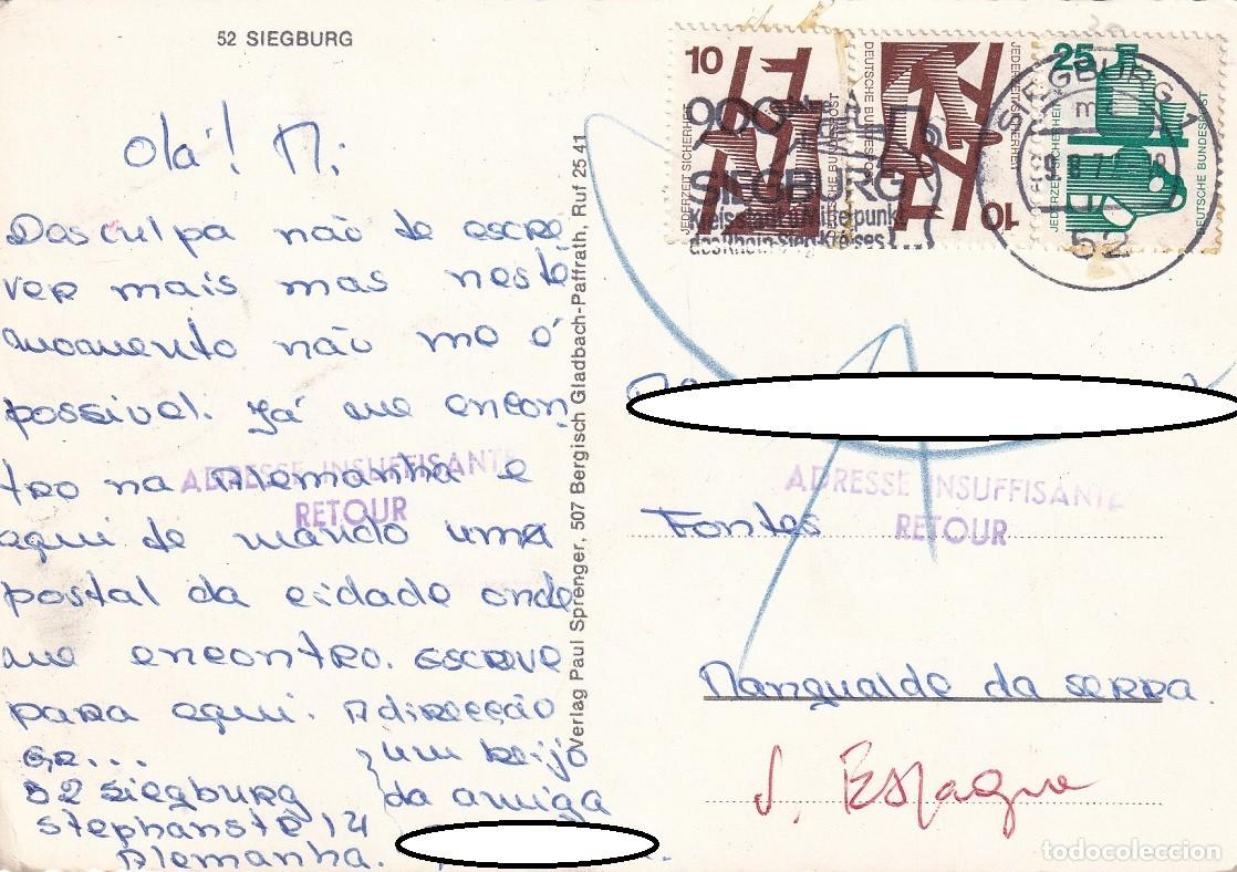 Postales: Gr&uuml;sse a&uuml;s Siegburg - Postal circulada - Foto 2