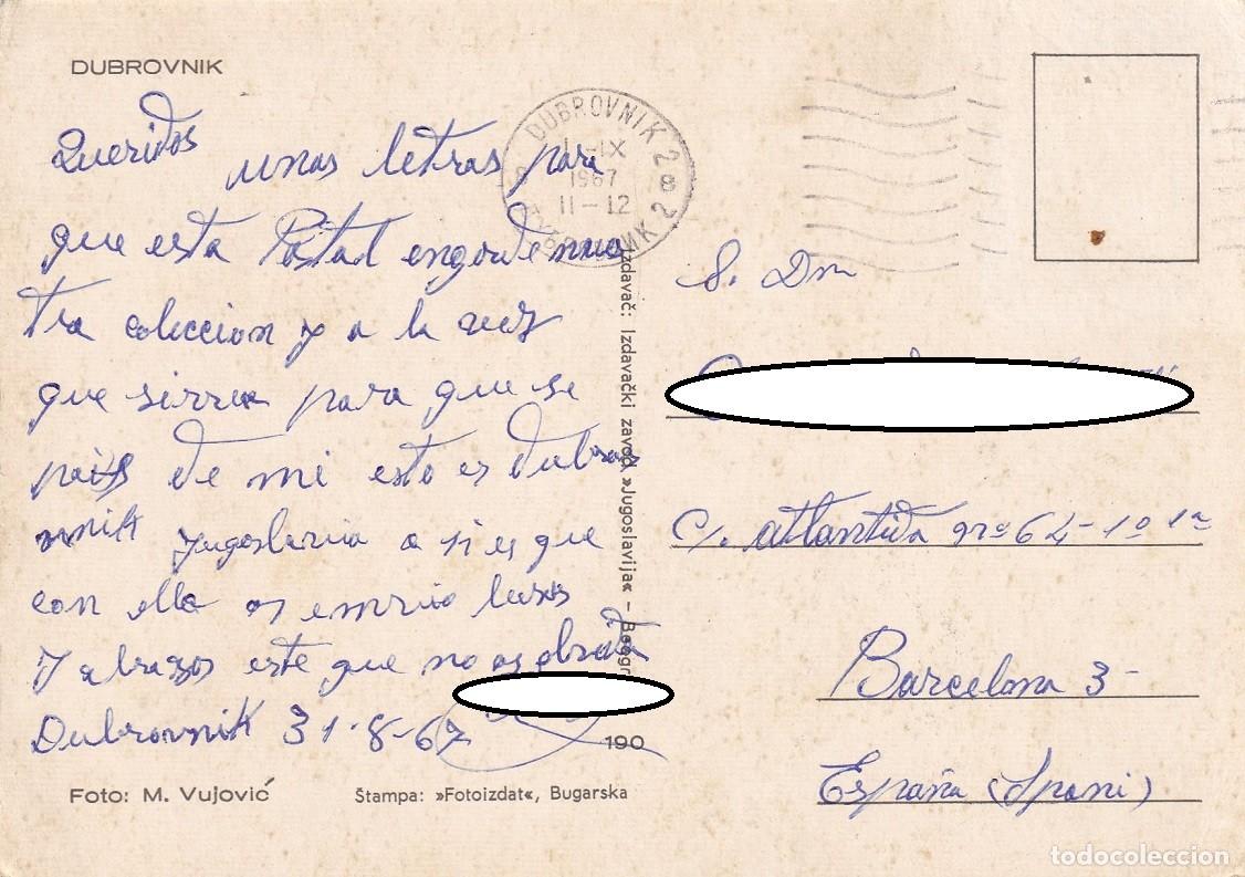 Postales: Dubrovnik - Postal circulada - Foto 2