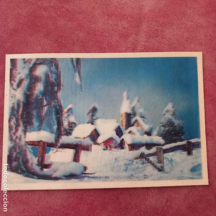 Postcards: TARJETA POSTAL ESTEREO 3D TRIDIMENSIONAL. NIEVE NAVIDAD NAVIDE&Ntilde;A. A&Ntilde;OS 60. P1