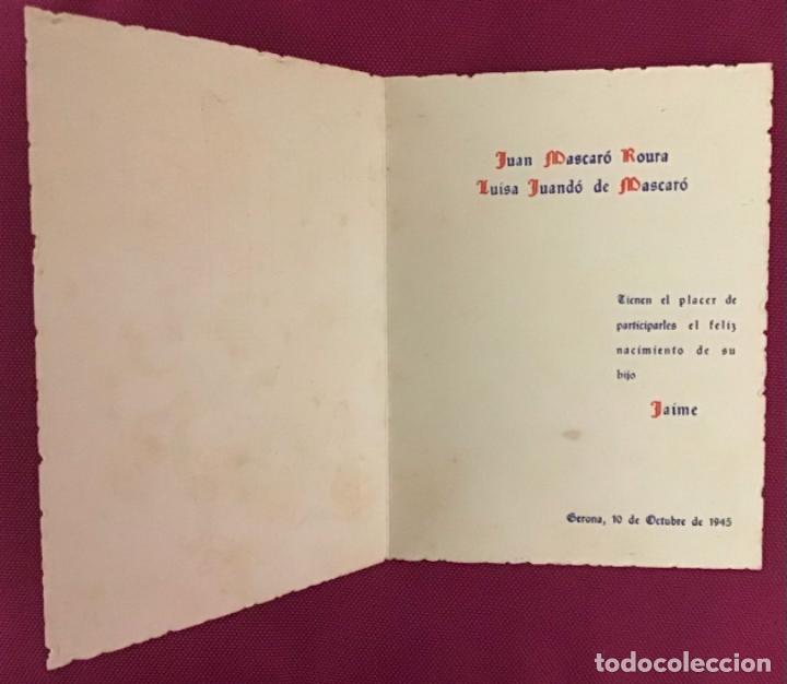 Postales: TARJETA POSTAL DE NACIMIENTO 1945 - Foto 2