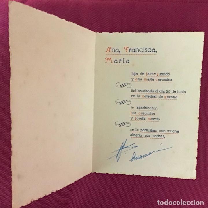 Postales: TARJETA POSTAL DE BAUTIZO A&Ntilde;OS 40 - Foto 2
