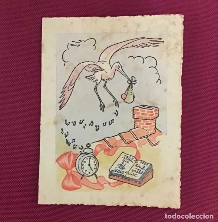 Postales: TARJETA POSTAL DE BAUTIZO A&Ntilde;OS 40 - Foto 1