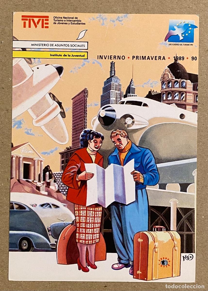 Postales: ILUSTRACI&Oacute;N DE KEKO. POSTAL PUBLICITARIA OFICINA DE TURISMO E INTERCAMBIO DE J&Oacute;VENES Y ESTUDIANTES