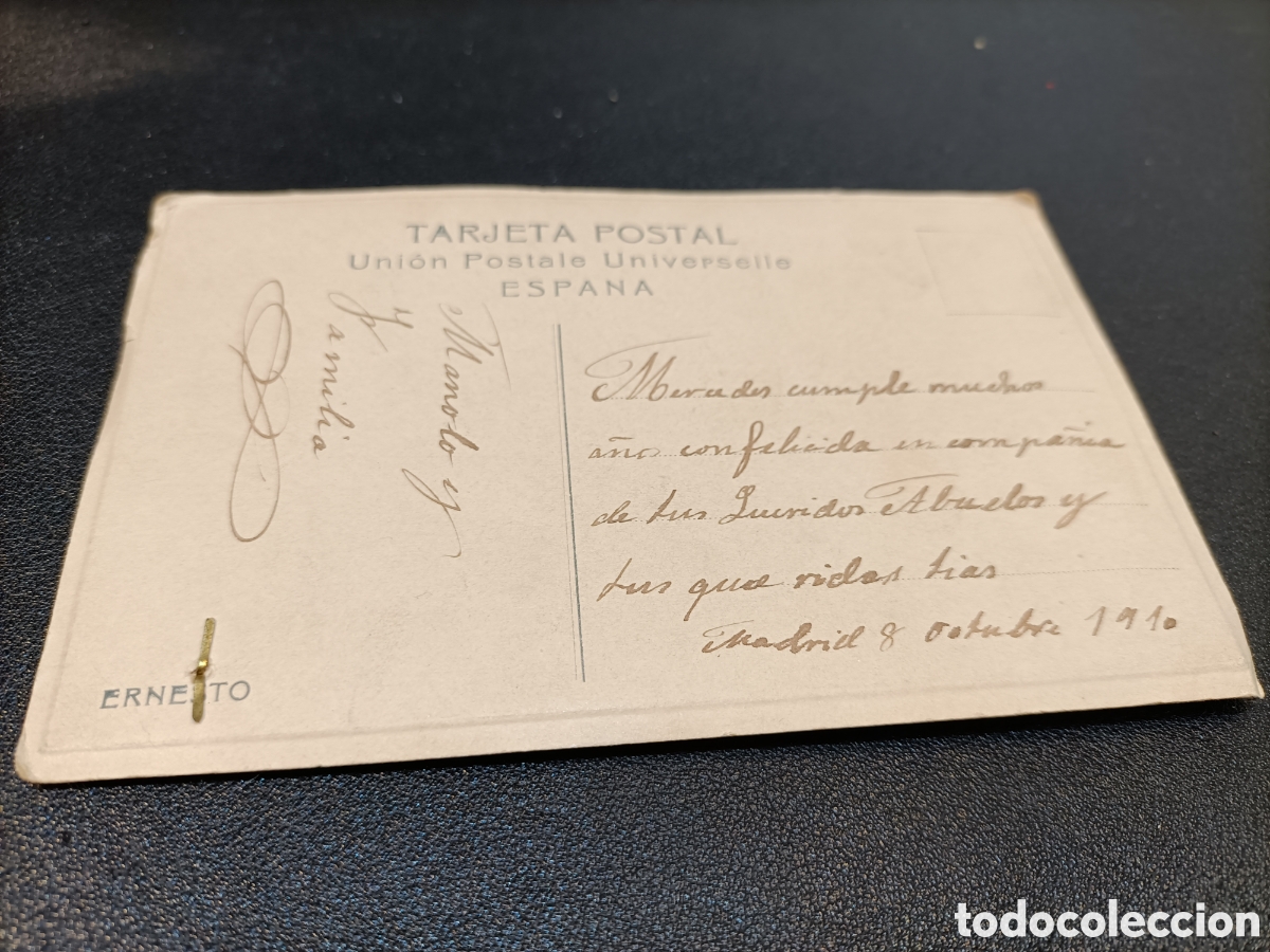 Postales: Tarjeta postal con figuras en relieve, 1910. - Foto 3
