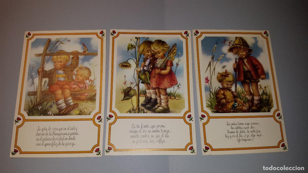 Postcards: 3 POSTALES NI&Ntilde;OS A&Ntilde;OS 70-80
