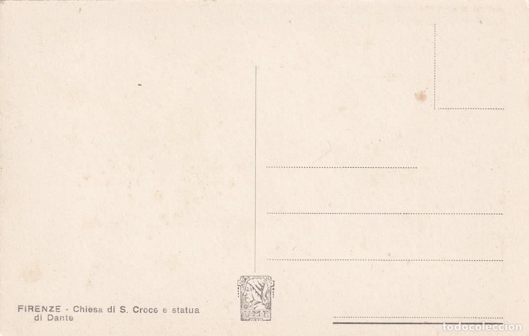 Postales: Firenze - Chiesa di S. Croce e statua di Dante - Foto 2