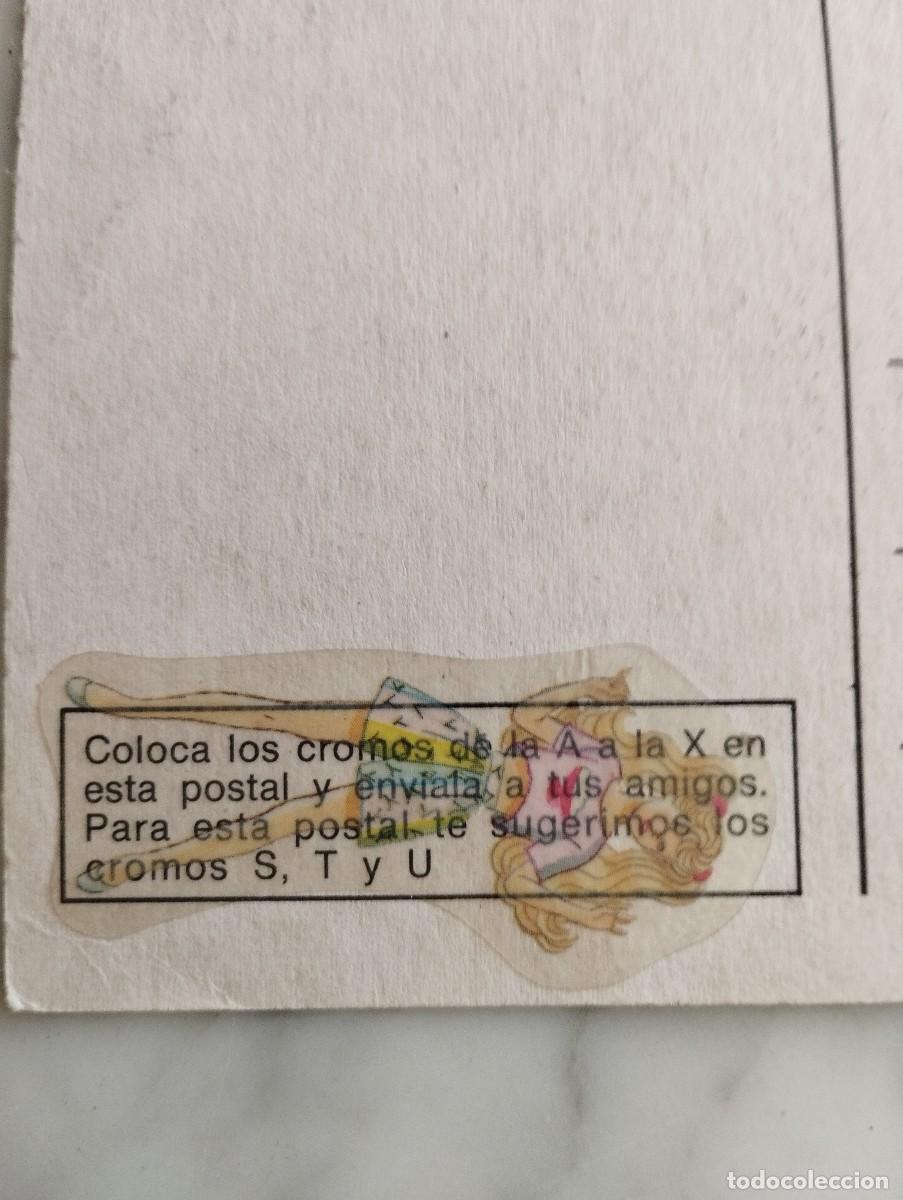 Postales: POSTAL CON CROMO DE BARBIE - Foto 2