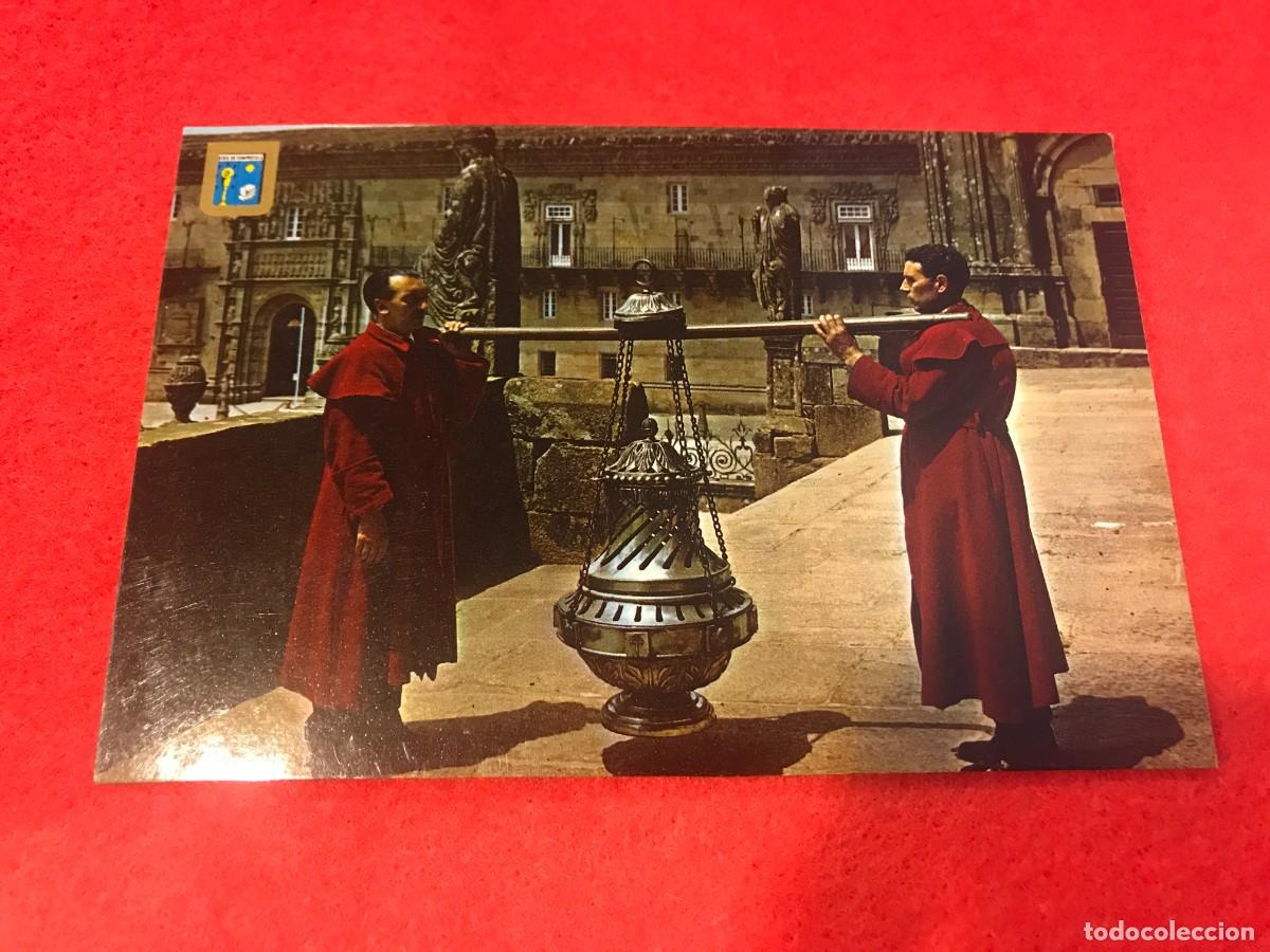 Postales: POSTAL. SANTIAGO DE COMPOSTELA. BOTAFUMEIRO. ESCRITA - Foto 1