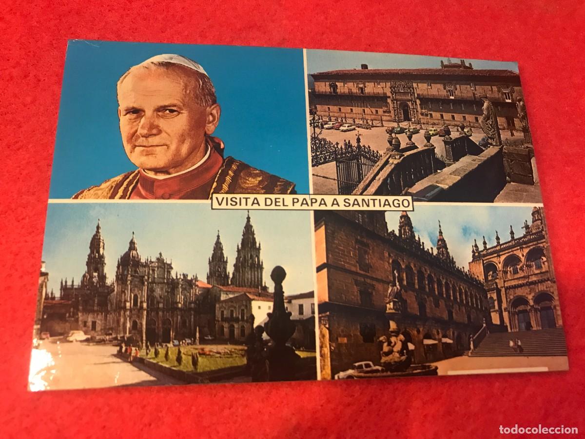 Postais: POSTAL. VISITA DEL PAPA A SANTIAGO. POSTAL ESCRITA
