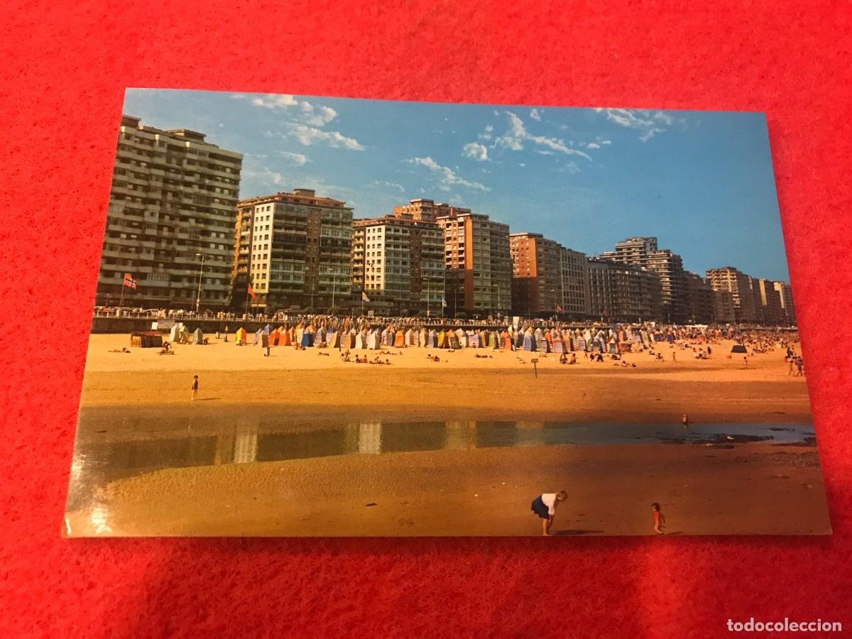 Postales: POSTAL. GIJ&Oacute;N, PLAYAS DE MIAMI. POSTAL ESCRITA - Foto 1