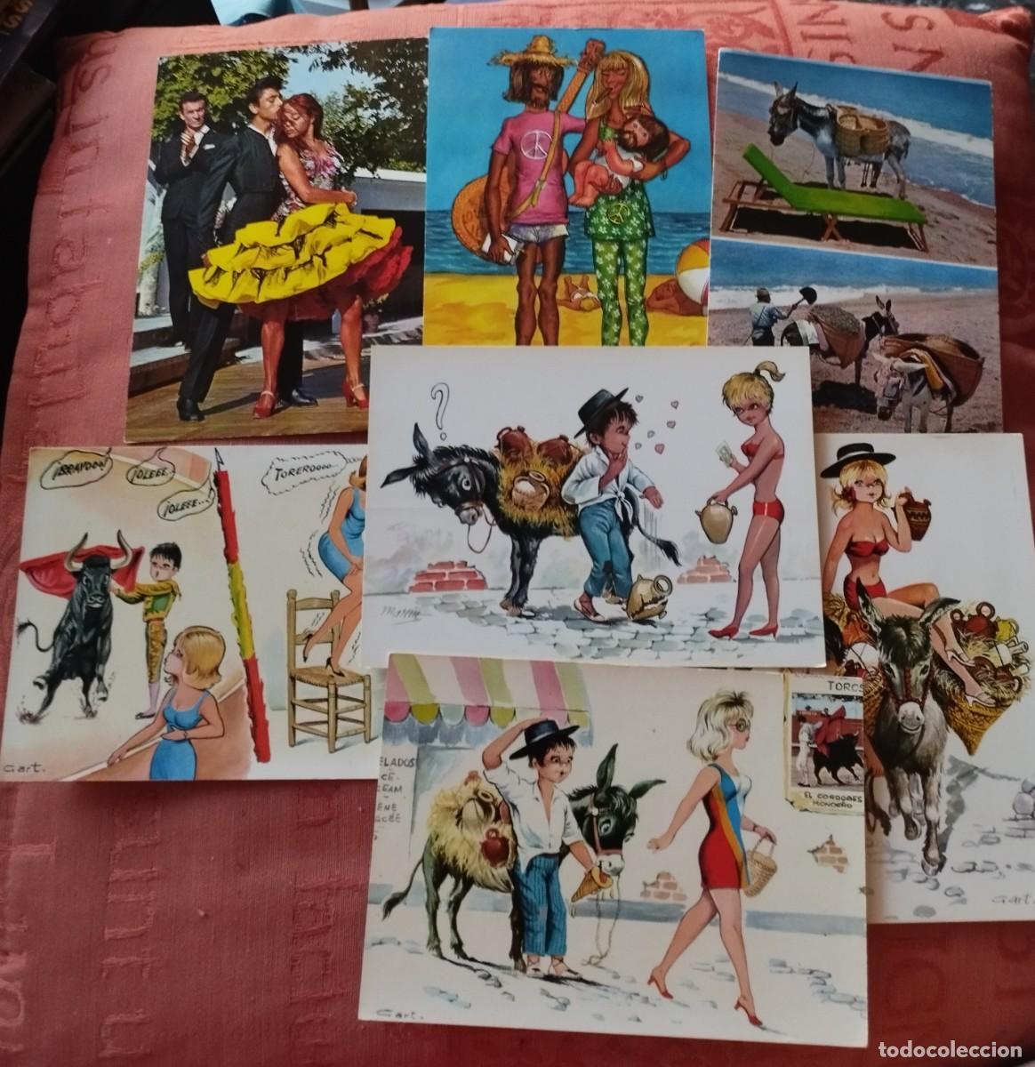 Postales: Lote de 7 postales tur&iacute;sticas de principios de los 60 - Foto 1