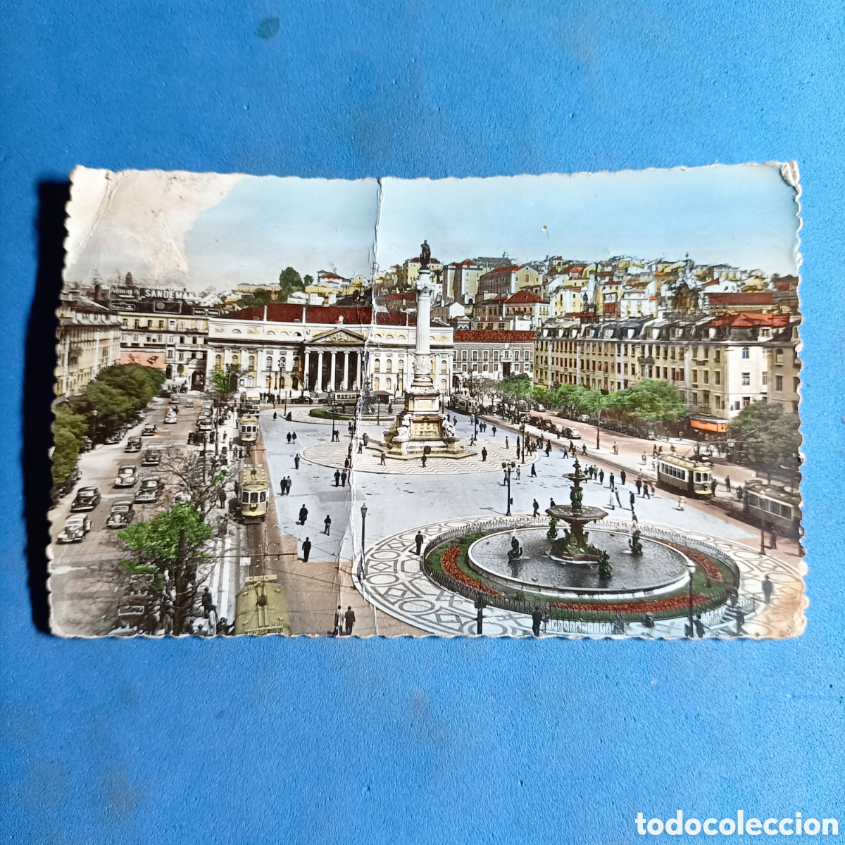Postales: ANTIGUA POSTAL CIRCULADA. №117 LISBOA. ROSSIO - Foto 1