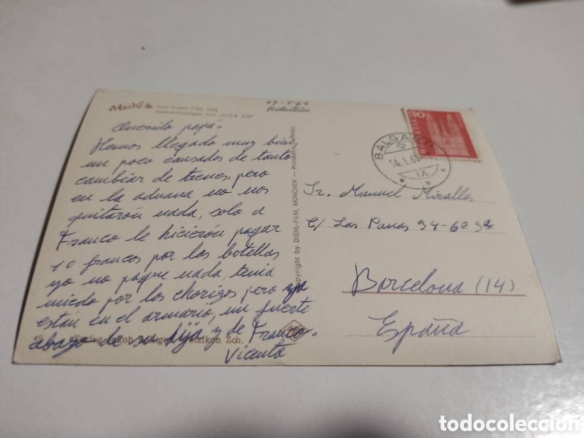 Postales: Postal mu&ntilde;eco esqu&iacute; - Foto 2
