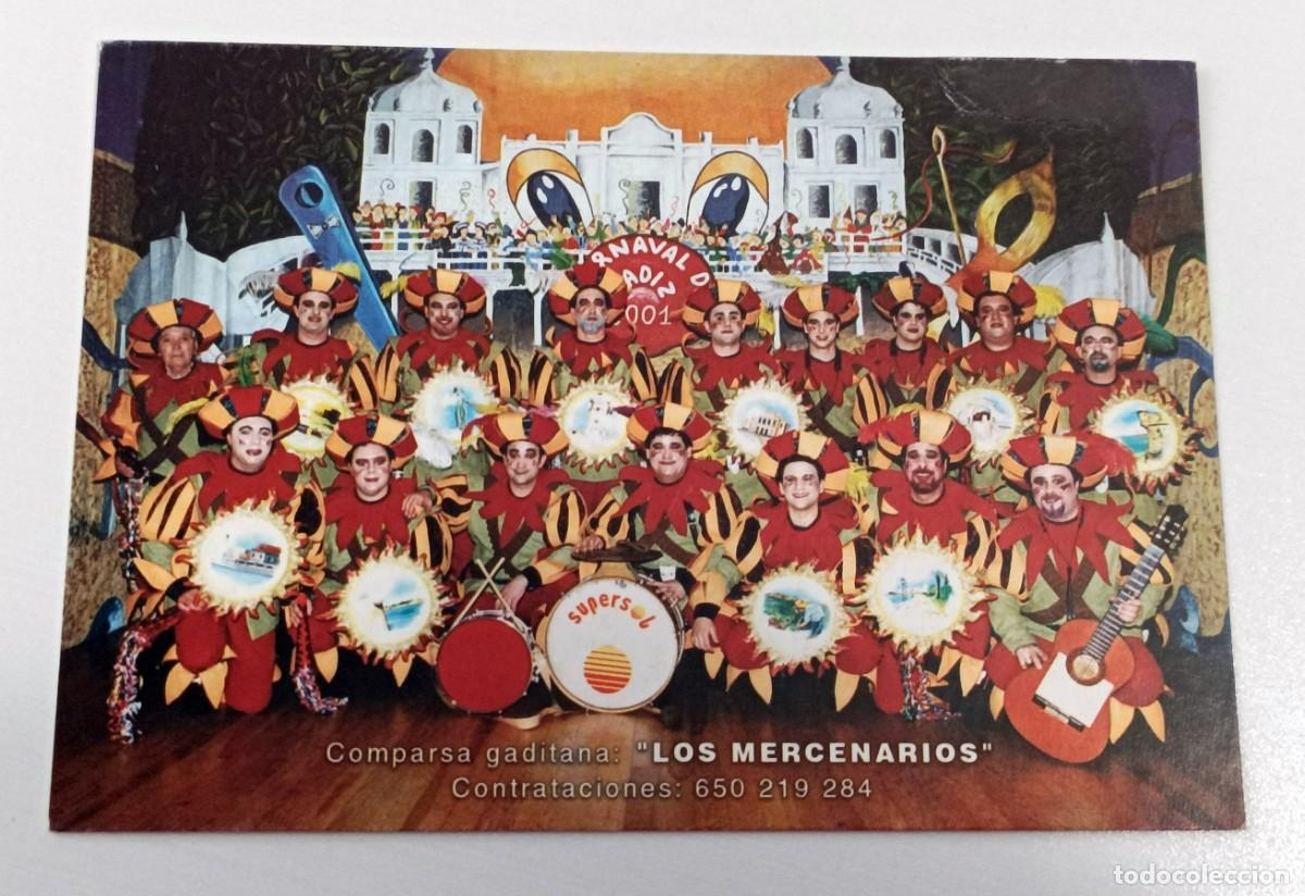 Postales: CARNAVAL DE CADIZ 2001 - POSTAL COMPARSA LOS MERCENARIOS DE JOAQUIN QUI&Ntilde;ONES
