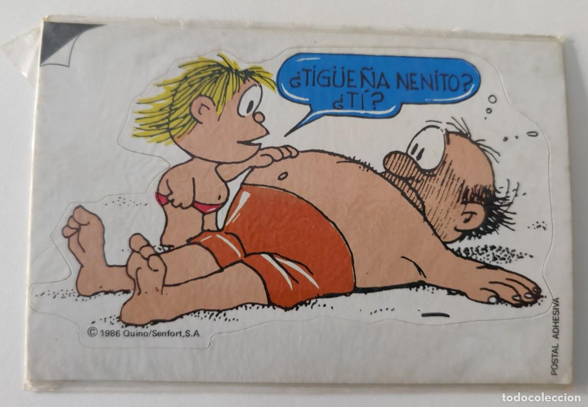 Postales: Postal Adhesiva Mafalda - Foto 1