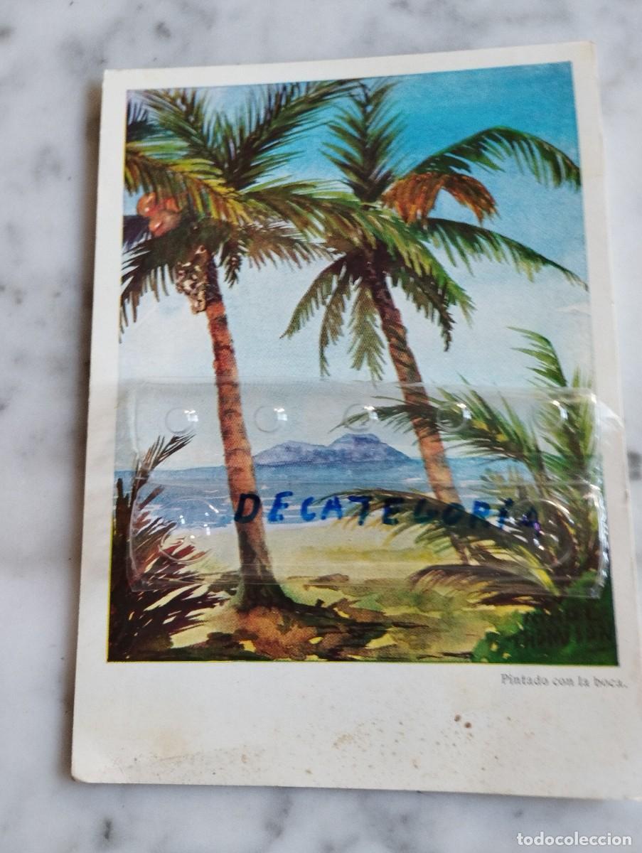 Postales: 9 POSTALES NAVIDE&Ntilde;AS ORIGINALES PINTADOS CON LA BOCA - Foto 3