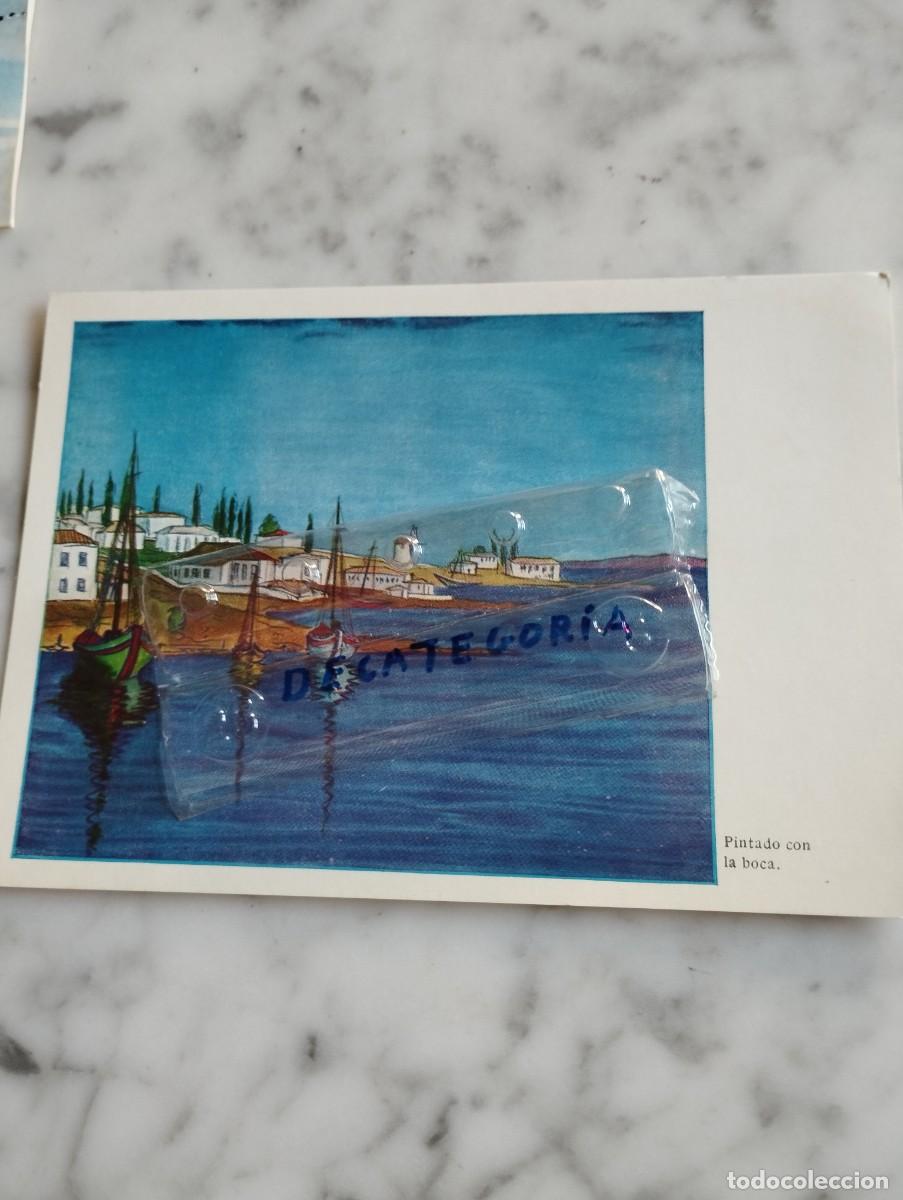 Postales: 9 POSTALES NAVIDE&Ntilde;AS ORIGINALES PINTADOS CON LA BOCA - Foto 8