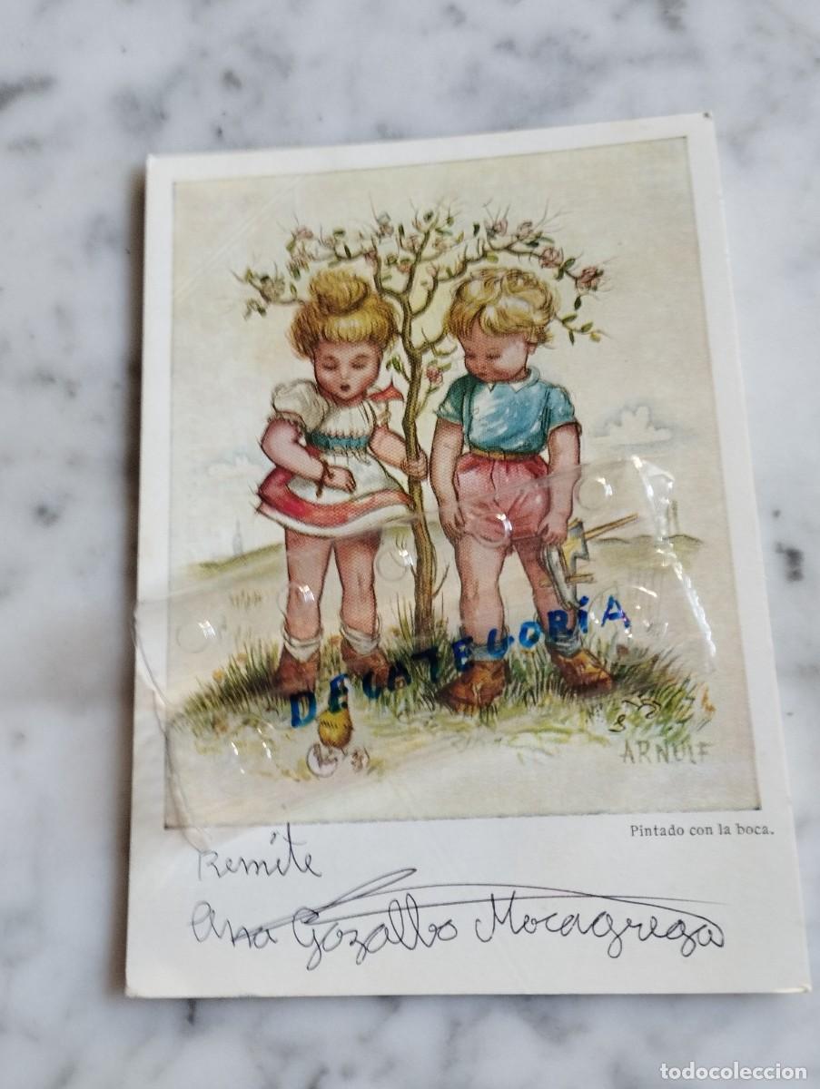 Postales: 9 POSTALES NAVIDE&Ntilde;AS ORIGINALES PINTADOS CON LA BOCA - Foto 9