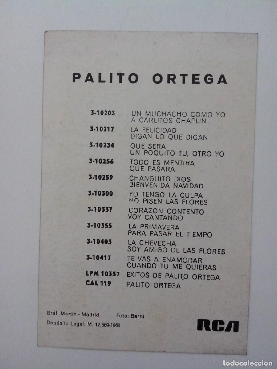 Postales: FOTO POSTAL PALITO ORTEGA RCA - Foto 2