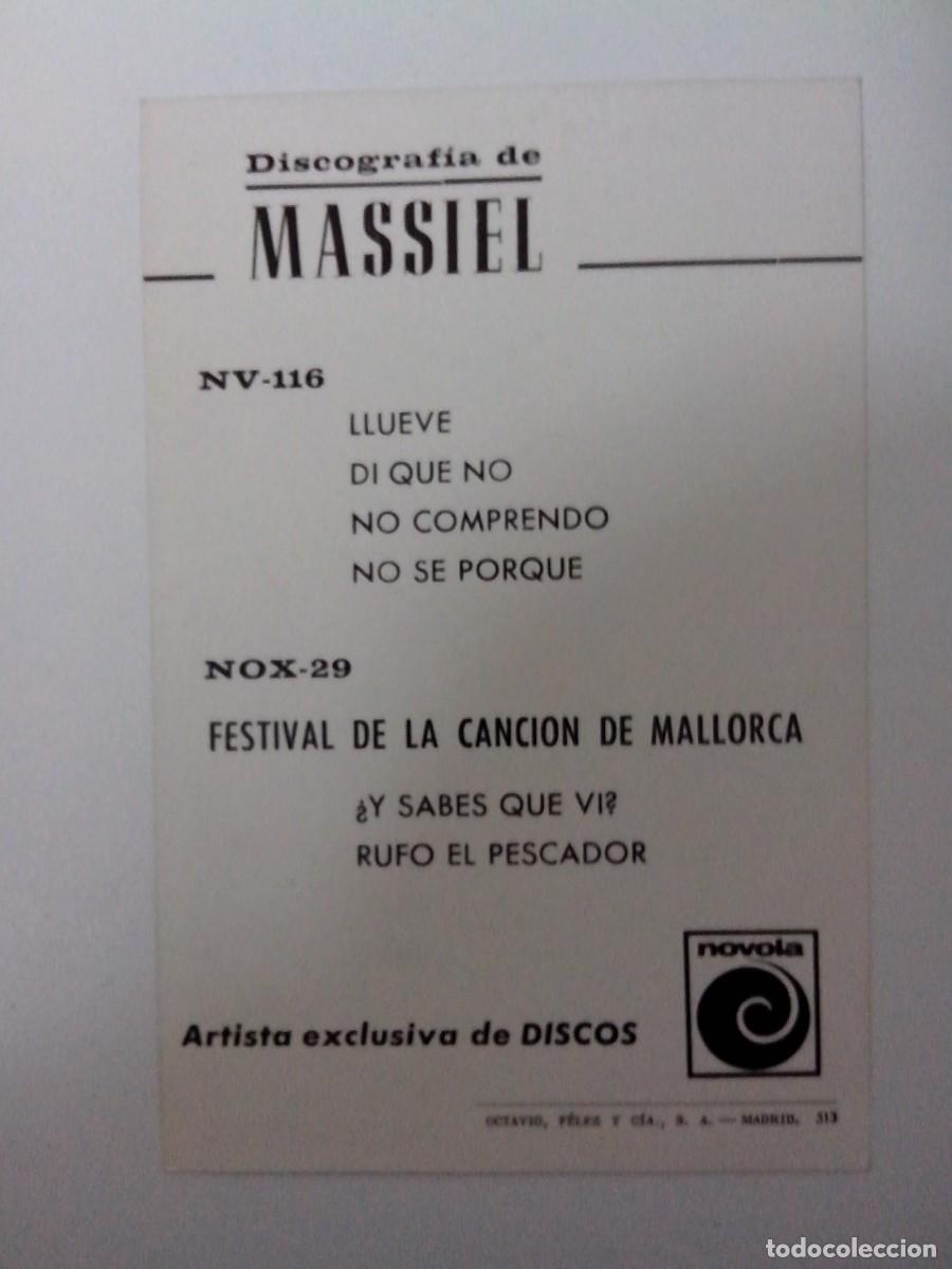 Postales: FOTO POSTAL MASSIEL NOVOLA - Foto 2