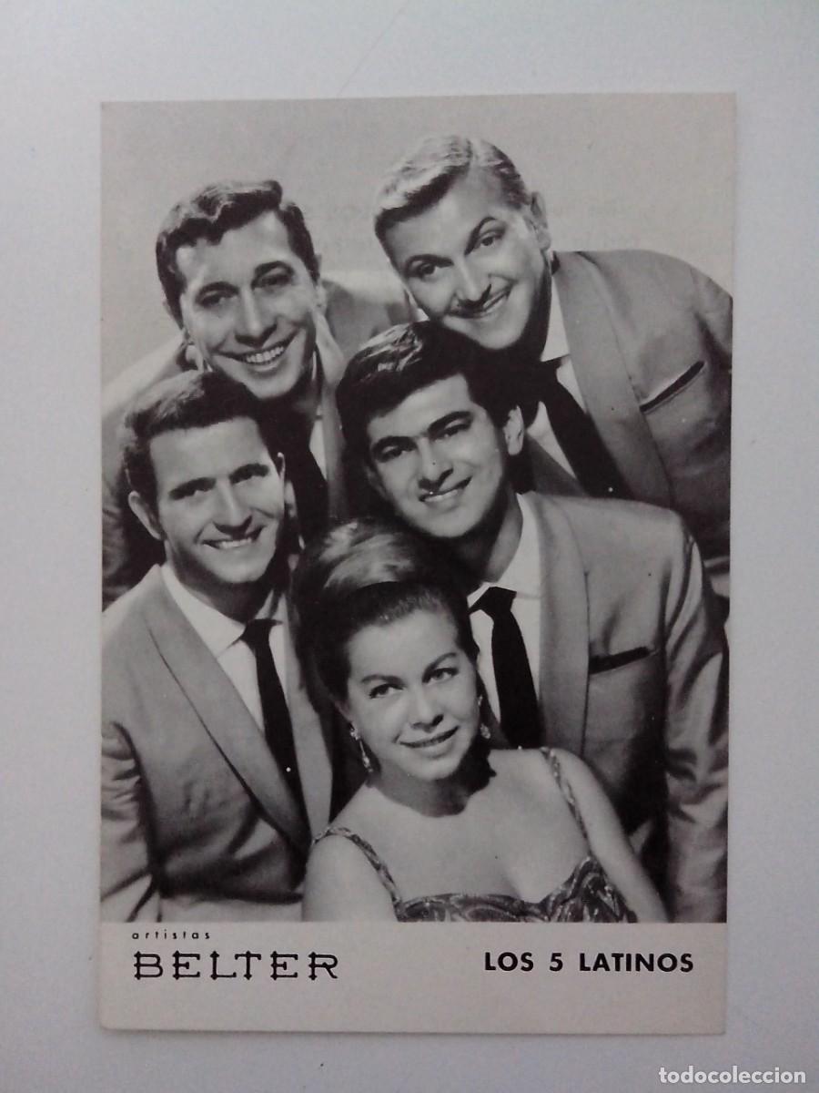 Postais: FOTO POSTAL DISCOS BELTER LOS 5 LATINOS