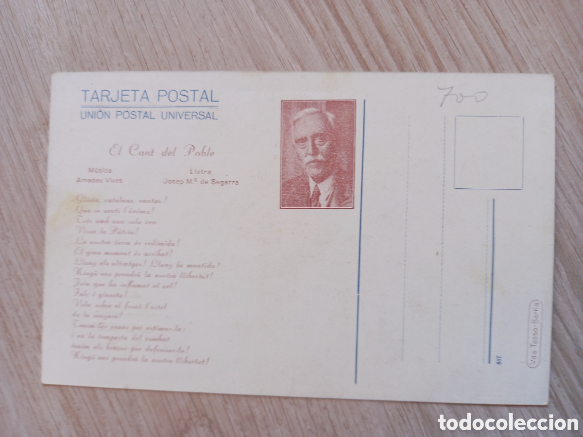 Postales: ANTIGUA POSTAL EL CANT DEL POBLE - Foto 2