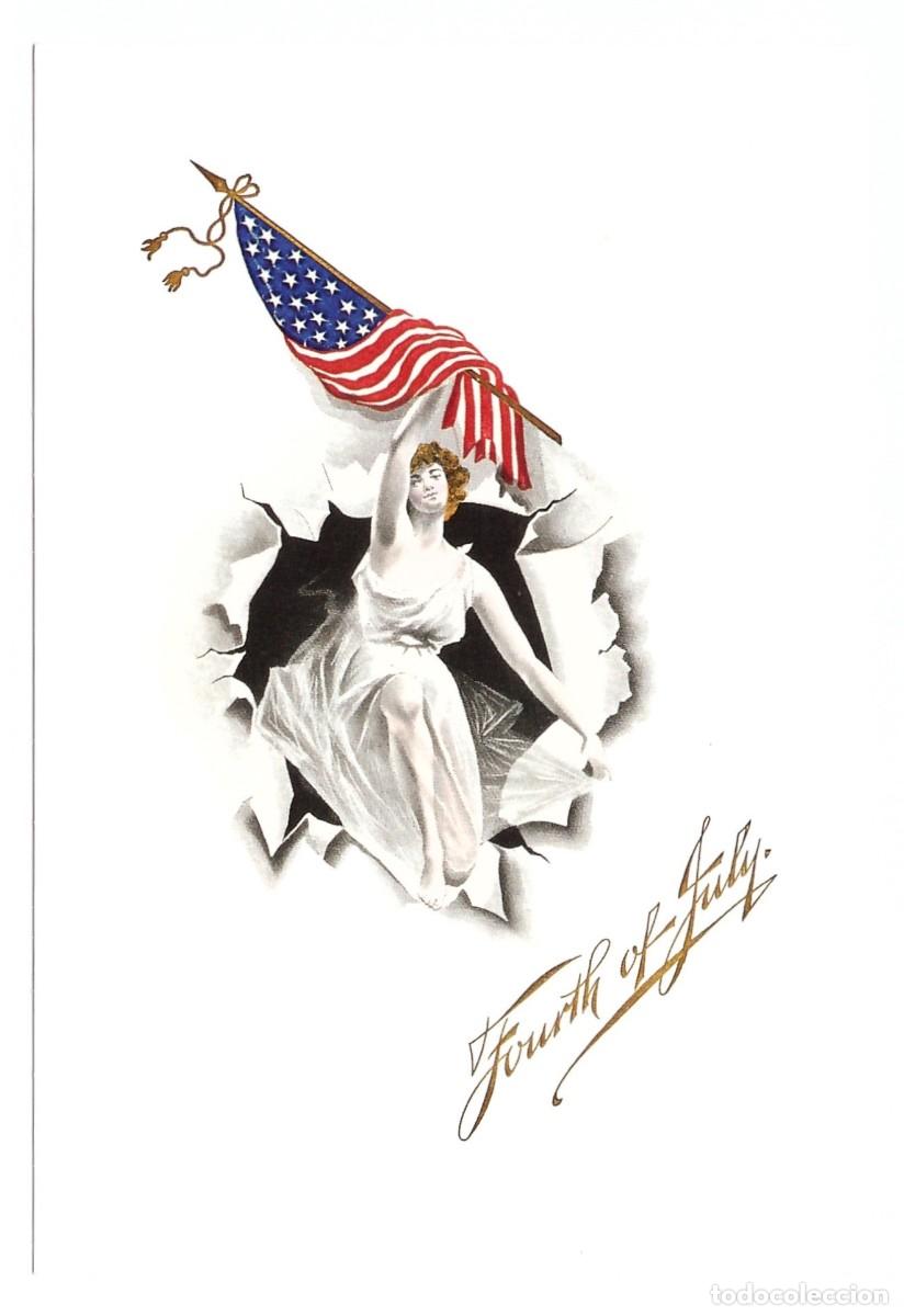 Postales: COVER OF FOURTH VOF JULY DINNER MENU FROM LOGAN HOUSE (ALTONA) &bull; COLOR LITHOGRAPH