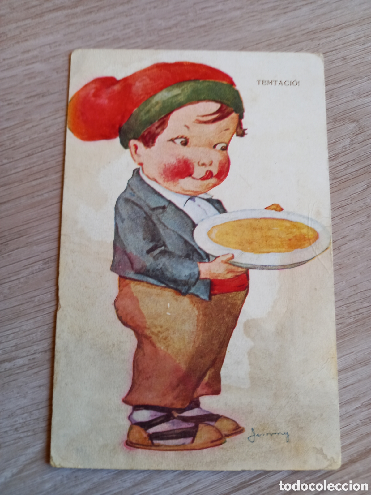 Postales: ANTIGUA POSTAL TEMTACIO NI&Ntilde;O CATALAN - Foto 1