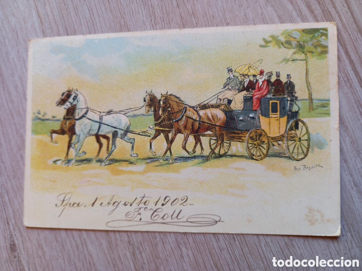Postales: ANTIGUA POSTAL CARRUAJE 1902 - Foto 1