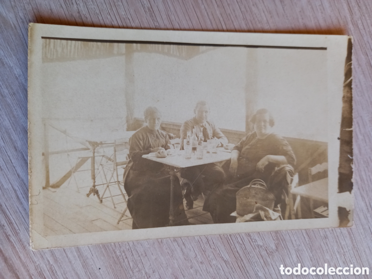 Cartes Postales: ANTIGUA POSTAL BAR TERRAZA PERSONAS O SE&Ntilde;ORES TOMANDO BEBIDAS