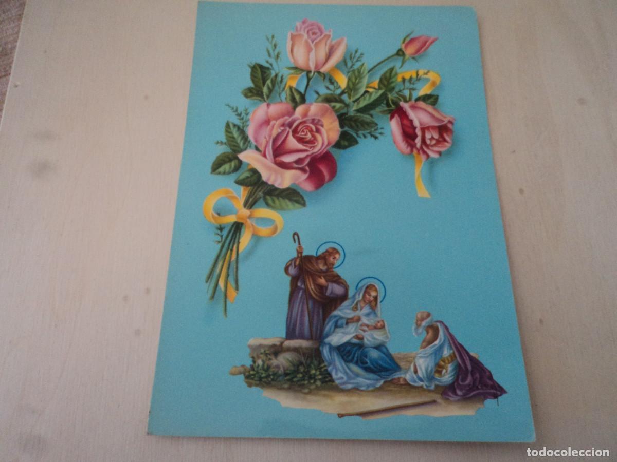 Postales: rosas y belen, c y z 6572, circulada 1965 - Foto 1