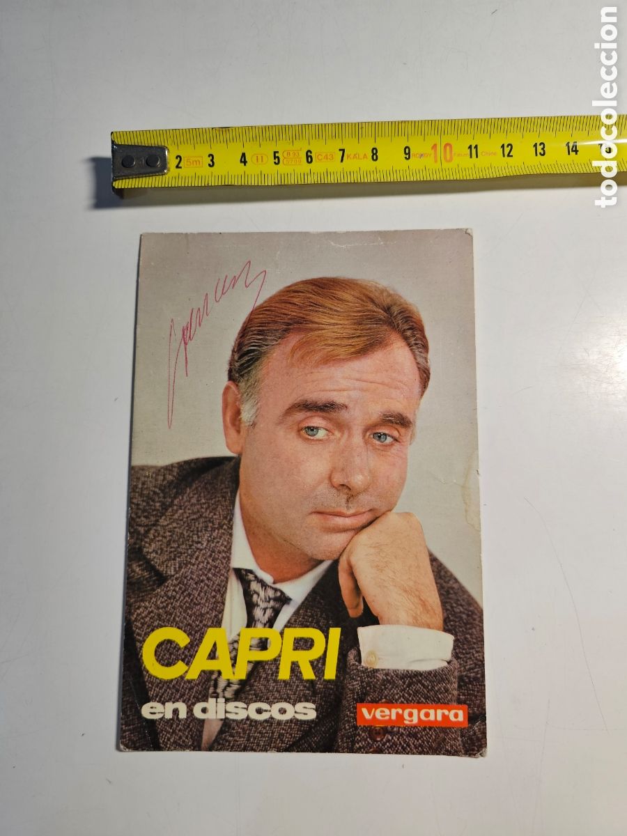 Postales: Postal Discos Vergara de &eacute;xitos de Joan Capri , firmada - Foto 2