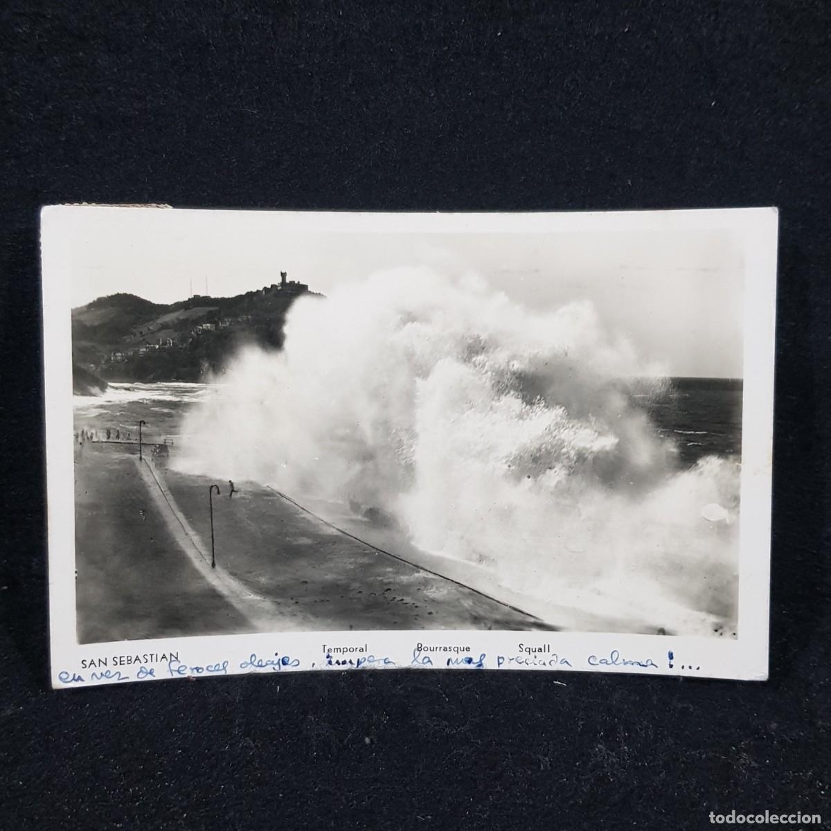 Postales: POSTAL - SAN SEBASTIAN - TEMPORAL BOURRASQUE SQUALL / 12 - Foto 1