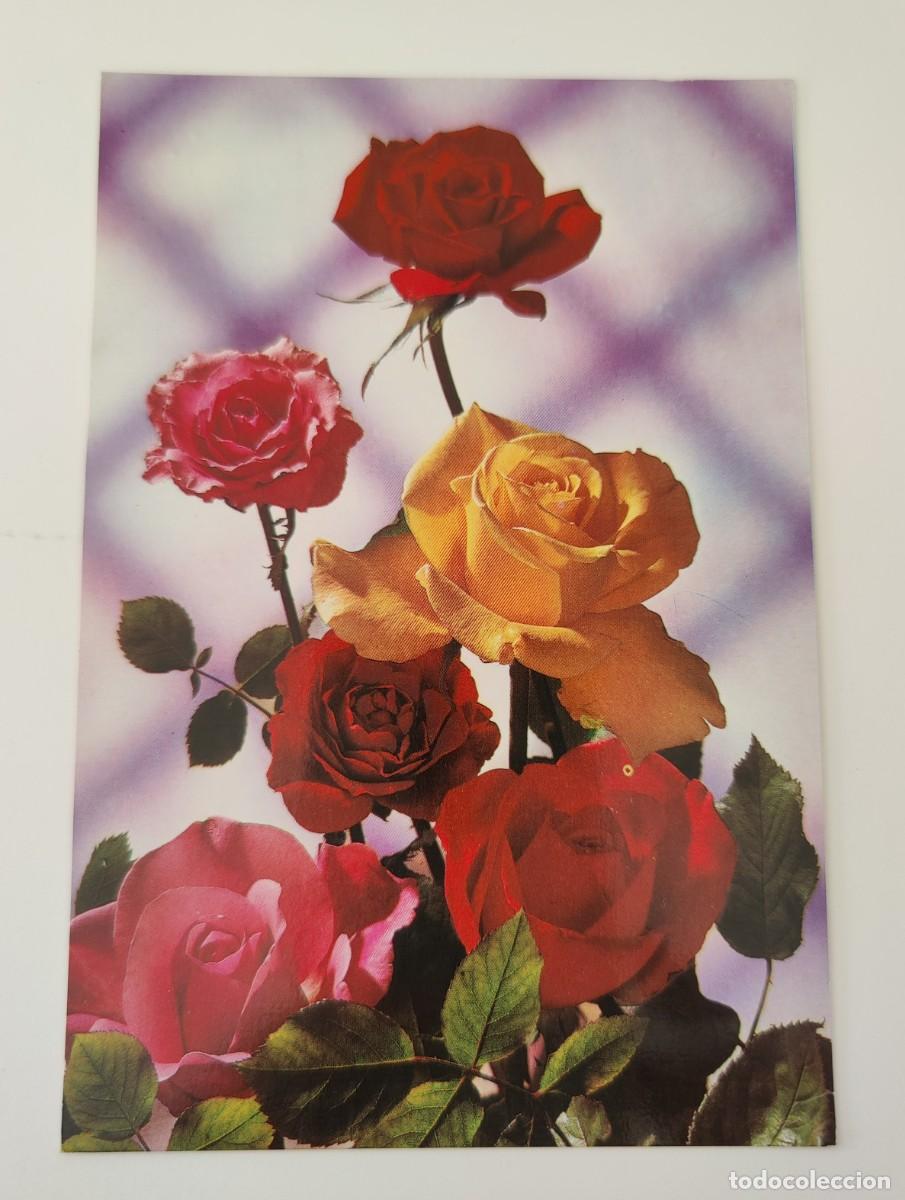 Postales: Postal Floral Rosas - Foto 2