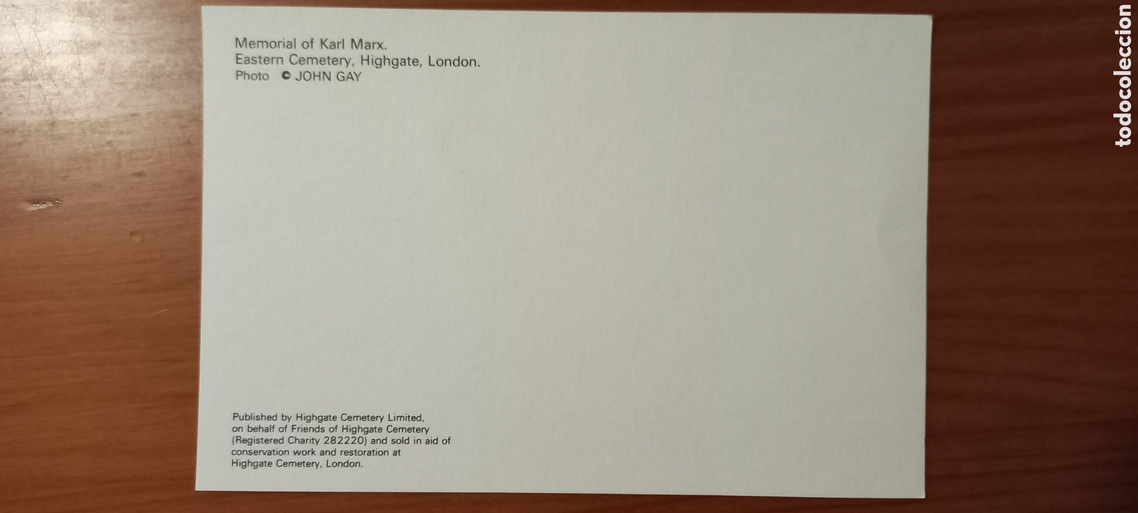 Postales: Karl Marx postal sin uso Highgate Londres - Foto 2