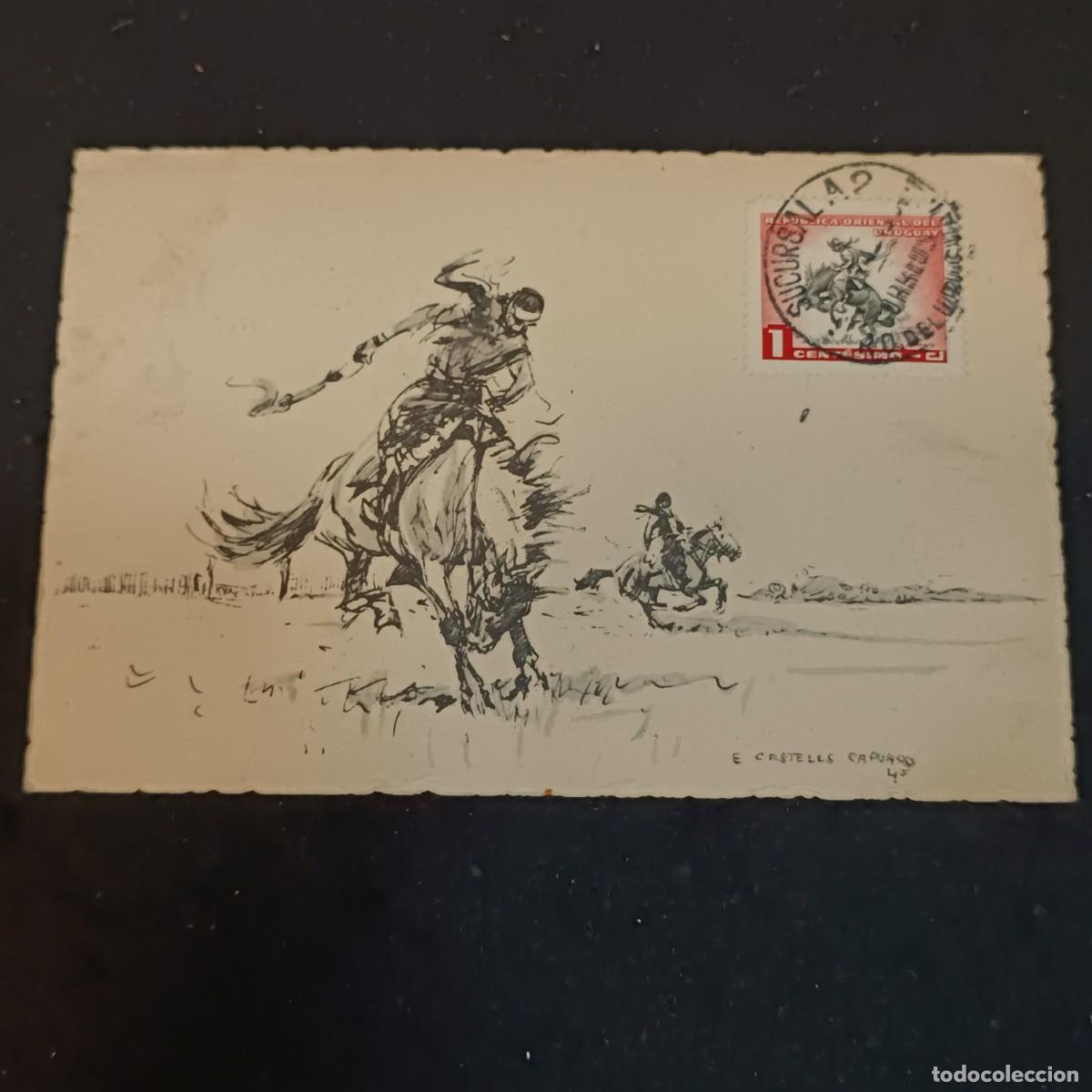 Postales: E. CASTELLS CAPURRO - 1945 - POSTAL CABALLOS - ANTIGUA / 183 - Foto 1