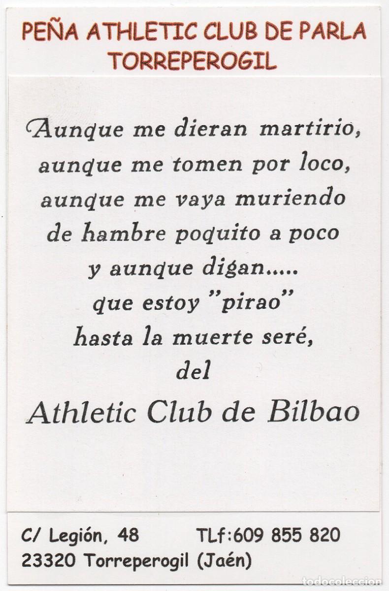 Postales: POSTALES - DEDICATORIA A ATHLETIC CLUB BILBAO - Foto 2